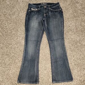 Love Indigo Medium Blue Flare Jeans